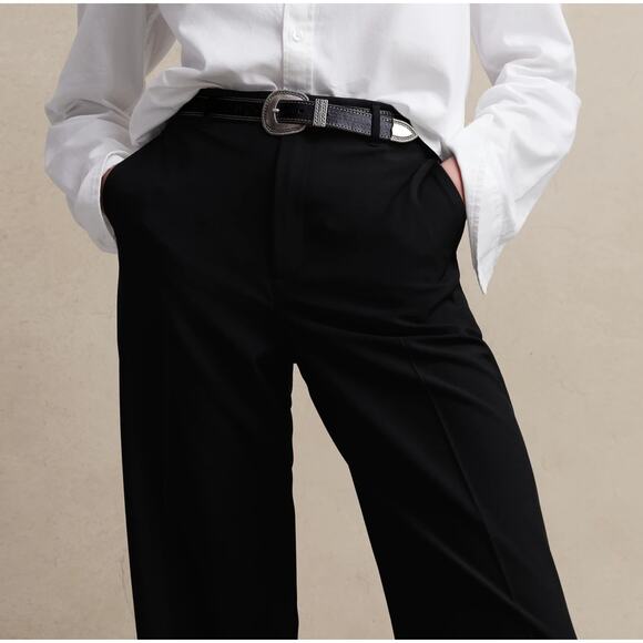 Banana Republic Sculpted Straight Pant Trouser Womens Size 4 Black New - Picture 2 of 9